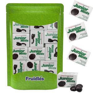 Fruidles Creamy Junior Mint Candies Covered in Pure Chocolate, Peanut-Free, Fat-Free (40) (EXP 04/21/27)
