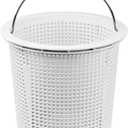 Heavy Duty 8 Inch Skimmer Basket for Pentair 85014500 & S200 Pool Skimmers - Built-in Weight, Stainless Steel Handle with Rubber Grip
