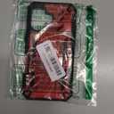 FNTCASE for iPhone 17 Phone Case: Military Grade Drop Proof Protection Mobile Cover with Kickstand | Matte Textured Rugged Shockproof TPU | Protective Sturdy Phone Case - 6.3 inch Red