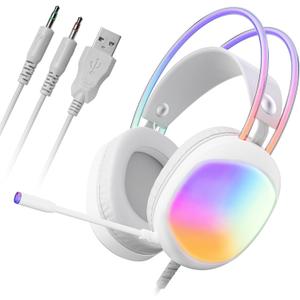 Headset with Mic, RGB Wired Gaming Headset with Surround Sound, Noise Canceling Gaming Headphones for PC, PS5/PS4, Laptop, Mac, Nintendo- HG8959