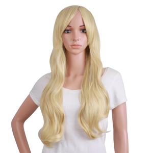 MapofBeauty 70 cm/ 28 Inch Long Curly Natural Fashion Beautiful Wig (Blonde)  