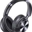 TAGRY Hybrid Active Noise Cancelling Headphones 100H Playtime Wireless Over Ear Bluetooth Headphone with Fast Charging Hi-Res Audio Comfort Earcups Headsets for Travel Home Office Phone PC Black