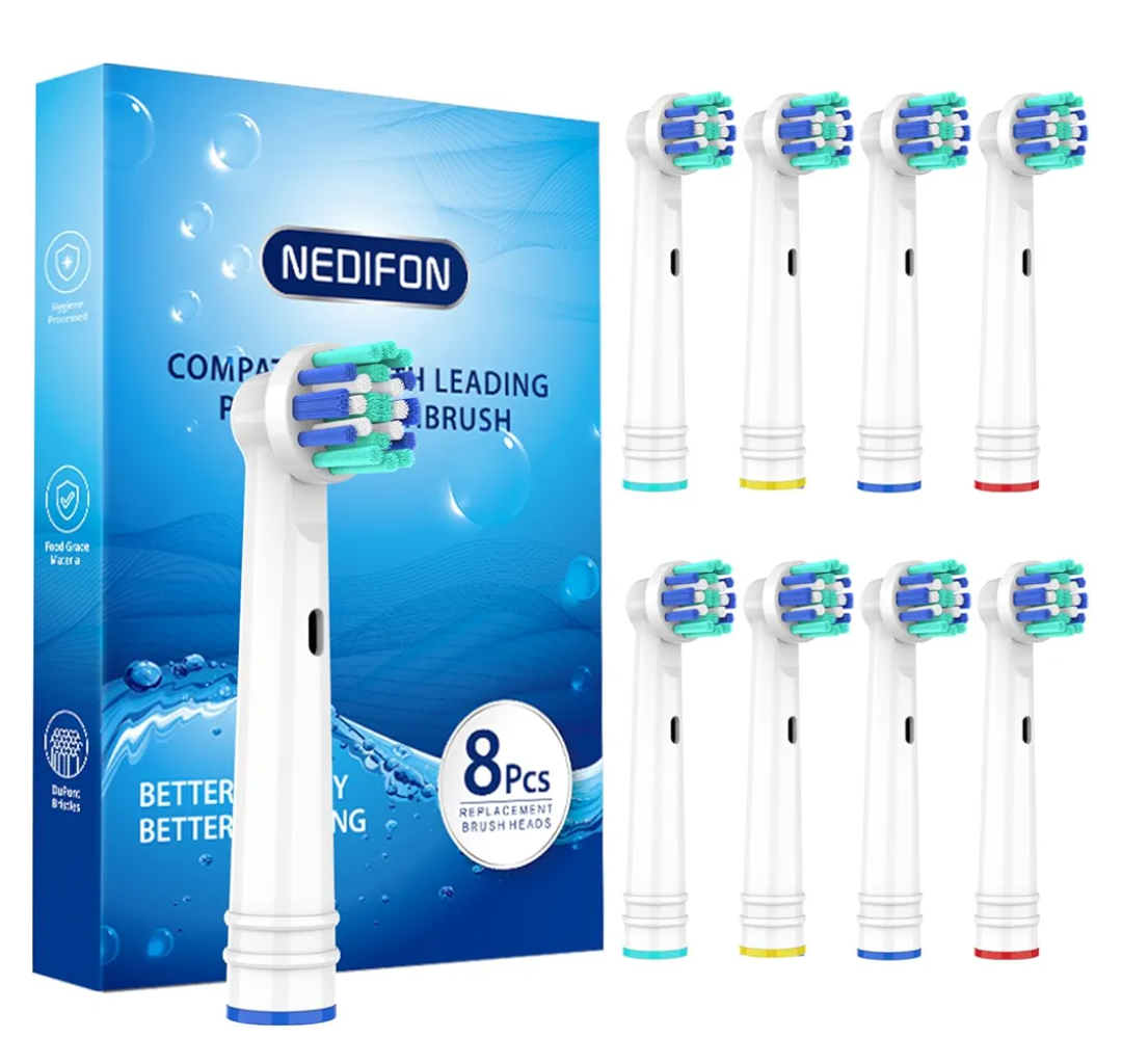 Replacement Toothbrush Heads for Oral B Braun(Individually Packaged),8 Pack Professional Electric Toothbrush Heads Compatible with Oral B 7000/Pro 1000/9600/ 5000/3000/8000 (8 Count)
