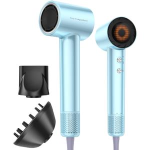 Cosy Companions Hair Dryer, 130000 RPM High Speed Blow Dryer for Fast Drying, 300 Million Negative Ions, Heat-Control & Lightweight, Blue