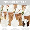 10 Pack 10ft White Chiffon Table Runners Wedding Table Runner Sheer Romantic Tulle Table Runner for Christmas Wedding Bridal Tea Party Baby Shower Birthday Party Table Decorations(120 x 12 in)