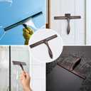 Hiware All-Purpose Shower Squeegee for Shower Doors, Bathroom, Window and Car Glass - Bronze, Stainless Steel, 10 Inches