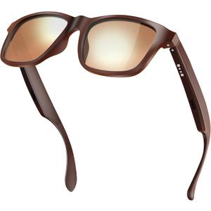 ALOUS Smart Glasses for Men and Women, Bluetooth Glasses with Open Ear Sound Mic & Speakers, Intelligent Touch, Magnetic Charging, Indoor/Outdoor UV Protection and Voice Assistant