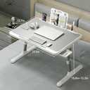 SIDIANBAN Laptop Desk for Bed, Adjustable Bed Table with USB Charge Port, Foldable Laptop Table with Storage Drawer, Portable Laptop Bed Desk Tray for Eating Working Writing Reading (Black)