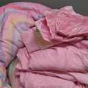 Tie Dye Bedding Set Full, Pink Tie Dye Comforter Set for Girls Kids Teens 6 pcs Bed in a Bag Full Bedding Sets for Girls, Wave 