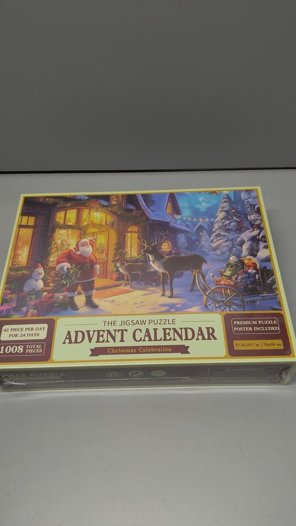 Pack of 18 NEW Advent Calendar Puzzle Christmas Celebration 1008 Pieces Santa Reindeer NIB