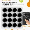 Aieve Black Appliance Slider, 16 Pcs Self Adhesive Appliances Sliders Countertop Caster Wheels, Kitchen Essentials Organization Home Must Have Gadgets