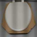 Mayfair Cassel Slow Close Toilet Seat, Easy Clean, Non Slip Premium Wood Seat, Easy Install, Made in USA, Elongated, Biscuit