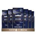 Lavazza Super Crema Whole Bean Coffee, Medium Espresso Roast, Arabica and Robusta Blend, 2.2 lb Bag, (Pack of 6) (EXP 03/30/28)