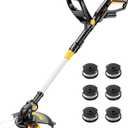 Cordless String Trimmer Compatible with Dewalt 20V MAX Battery, 12-Inch Weed Wacker Cordless Auto Line Feed, Electric Weed Eater Battery Powered Grass Trimmer w/6 Line Spools (Tool Only)