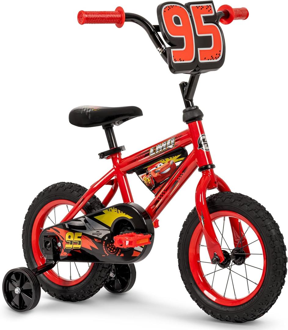 Huffy Disney and Marvel 12/16 Inch Boy's Bike for Kids, Multiple Color Options and Designs Available, Ideal for Ages 3+ Years Old, Removable Training Wheels, Adjustable Seat, Simple Coaster Brake
