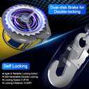 Self Retractable Lifeline Fall Protection Arrester 50FT Double Locking Roofing Safety Rope Lanyard Fall Arrest Gear, Dual Alloy Steel PPE shell Heavy Duty Hook Cable Wire