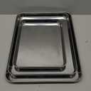 Baking Sheet Set of 3, Commercial Grade Stainless Steel Cookie Sheets for Baking, 12/16/17.5 Inch, Thicker and Firmer Baking Pans Set, Rust & Warp Resistant & Nonstick, Nontoxic&Heavy Duty&Easy Clean