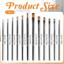 2 x Gouache Paint Brushes, 12pcs Face Paint Brush Fine Paint-Brushes for Detail Professional Artist Model Paint-Brush Paintbrushes for Acrylic Watercolor Gouache Oil and Hobby Painting Craft Base Coating