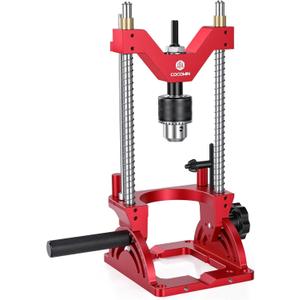Portable Drill Guide for Drilling Precision Angled or Straight Holes, 0 to 60 Angle Drill Jig Attachment, Drill Press Adapter for Hand Drill, Portable Drill Press with 1/2" Chuck