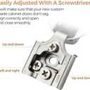 Ravinte 50 Pack 25 Pairs 3/8 inch Overlay Soft Close Hinges for Kitchen Cabinet Hinges Satin Nickel Hidden Hinges Stainless Steel Concealed Hinge self Closing