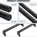 Industrial Stair Railing Metal Hand Rails for Indoor Stairs Wall Mount Staircase Handrails 1.5" Pipe Stair Handrail for Steps Black Aluminum Stairway Railing for Outdoor & Indoor Stairs 10ft