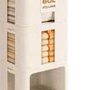 3Pack 60L Large Cloth Storage Bins with Metal Frame, Linen Storage Box with Clear Window, Stackable Sweater Storage for Closet, Clothes Containers for Comforters, Blankets, Quilts, T-shirt