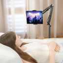 Tablet Floor Stand with 4.5LB Heavy Metal Base,Overhead Bed Phone Stand Angle Height Adjustable Holder, Universal Phone Mount for iPad iPhone Pro Air Mini, Samsung Tab, Kindle, E-Readers...