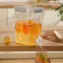 Elsjoy 1.2 Gallon Plastic Drink Dispenser with Spigot, Cold Beverage Dispenser Fridge Drink Container for Iced Tea, Lemonade, Coffee