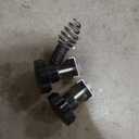 VEVOR Drain Cleaning Machine 50 FT x 3/8 Inch, Sewer Snake Machine Auto Feed, Drain Auger Cleaner with 4 Cutter & Air-Activated Foot Switch for 1" to 4" Pipes, Orange, Black