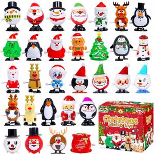 Max Fun 30pcs Christmas Wind Up Toys Stocking Stuffers for Kids Christmas Party Favors Bulk Christmas Goody Bag Filler