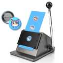 1"/25mm Button Paper Cutter, 1.38"/35mm Circle Punch, Heavy Duty Manual Lever Graphic Punch Die Cutter for Round Paper Cutting,DIY Badges, Scrapbooking Cardstocks Crafting