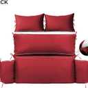 Waterproof Double Egg Chair Cushion Replacement for Patio 2 Person Hanging Egg Chair - Quick-Drying, Weather-Resistant, Soft Cotton Filling, Machine Washable (Red)