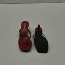 Women's Kitten Heels Sandals Square Open Toe Flip Flop Heels 1.8-2 Inch Heeled Sandals for Women (5.5, Red)