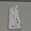 6FT Surge Protector Power Strip, Nuetsa Extension Cord with 8 Outlets and 4 USB Ports, 6 Feet Power Cord (1625W/13A), 2700 Joules, ETL Listed, White