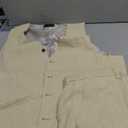 Mens Linen Suit 2 Piece Short Suits for Men Casual Summer Beach Wedding Suit Linen Vest Shorts Set (X-Large, Champagne)