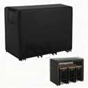  Outdoor Bar Height Dining Set Cover, Heavy Duty Waterproof Patio Bar Table and Chairs Cover for 60" Long Rectangular Bar Furniture Set - 60 x 30 x 42 inch (Black)