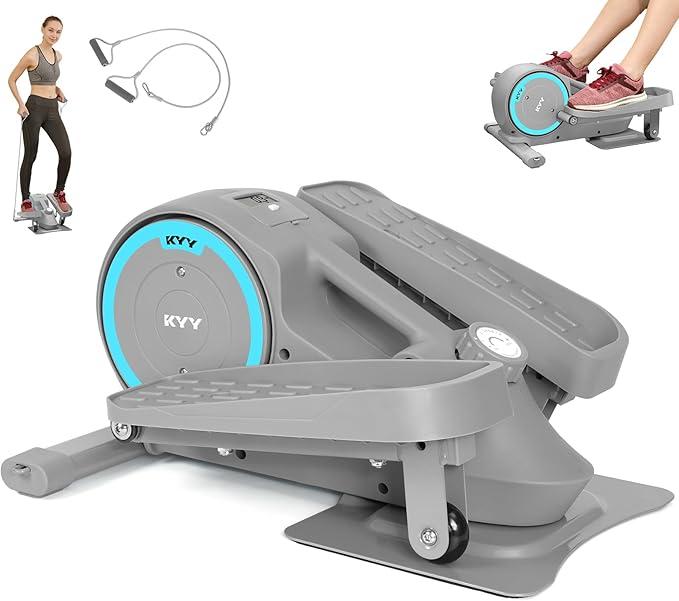 KYY Under Desk Elliptical, Magnetic Portable Ellipse Leg Exerciser, Stair Stepper, Under Desk Bike Pedal Exerciser, Mini Elliptical Machines for Home Use, Exerciser for Seniors