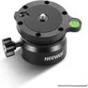 NEEWER Tripod Leveling Base (⌀50mm) Camera Leveler, Bubble Level Aluminum Adjusting Plate with 1/ 4" 3/ 8" Mounting Screw Tripod Head Compatible with Canon Nikon Sony DSLR Camera Camcorder, GM11