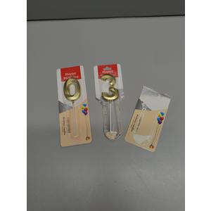 30th Birthday Candles for Cake,Gold Number Candles for Happy Birthday Cake Toppers,Birthday Decorations for Her Him Party Anniversary Wedding