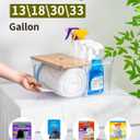 Trash Bag Dispenser Dishwasher Pod Holder - 5 in 1 Plastic Garbage Bag Under Sink Organizer, Acrylic Dryer Sheet Balls Laundry Pods Container with Bamboo Lid, Pantry Organizers and Storage Box