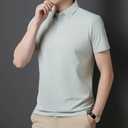 Men's Golf Polo Shirts Light Weight Business Casual Athletic Short Sleeve Polos Comfy Breathable Wicking (Gray, M)