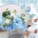 Suncalla 310 Pcs Artificial Flowers Bouque Bulk DIY Baby's Breath Bouquet Bulk Hydrangea Artificial Flowers Wedding Bouquets Floral Arrangement for Wedding Centerpieces Decor(Blue)