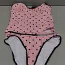 ZAFUL Womens Tankini Swimsuits Tummy Control High Cut Bow Decor Bathing Suits Two Piece Bikini Sets (Pink, S)