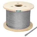 Thickened 1/4 Stainless Steel Cable, 400ft Wire Rope, 7X19 Strands Aircraft Cable, 6400lbs Breaking Strength, Zip Line for Heavy Duty Applications, Deck Railing, String Lights & Yard Zipline