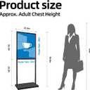 22x28 Inch Floor Stand Sign Holder, Heavy Duty Pedestal Poster Stand Double Sided Display for Business, Retail & Real Estate
