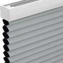 Changshade Cordless Cellular Shades, Blackout Honeycomb Shades for Windows, Room Darkening Pleated Blinds, Easy to Install for Indoor Windows and French Doors, 33" W x 72" H, Grey