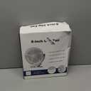 10000mAh 30hrs Rechargeable Clip on Fan, 8 Inch Battery Operated Fan Portable, 4 Speeds, Sturdy Clamp, Quiet USB Fans for Golf Cart Desk Treadmill Camping Truck Outdoor Travel Office, White