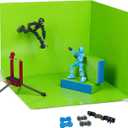 Zing Klikbot Zanimation Studio - Includes 2 Klikbots, Phone Stand/Holder and 2 Sided Backdrop Screen, for Ages 6 and Up