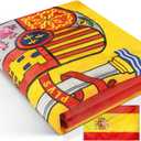 Anley EverStrong Series Spain Flag 3x5 Foot Heavy Duty - Heavy Duty Canvas Header 4 Rows of Lock Stitching - Spainish National Banner Flags with Brass Grommets 3 X 5 Ft
