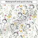 Shower Curtain for Bathroom, Cute Shower Curtain Sets with 12 Hooks, Waterproof Fabric Bath Curtain for Home, 72Wx72H Beautiful Flowers